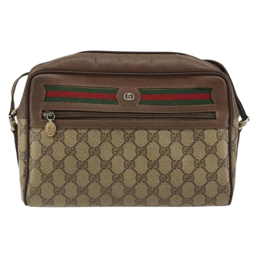 Gucci GG Supreme Web Shoulder Bag Beige